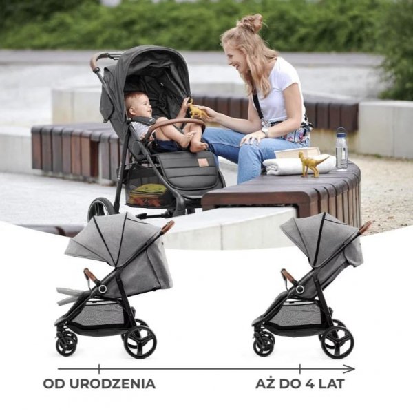 Kinderkraft Wózek spacerowy GRANDE PLUS GREY