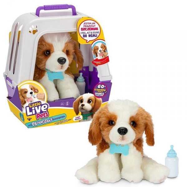 Cobi Maskotka interaktywna Little Live Pets - Piesek z transporterem