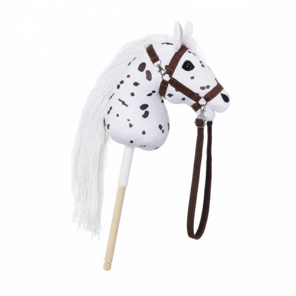 Tootiny Koń na kiju Hobby Horse HOPPIHORSE A3 Leopard - biały, maść tarantowata