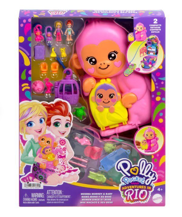 Mattel Polly Pocket Kompaktowa torebka Małpka