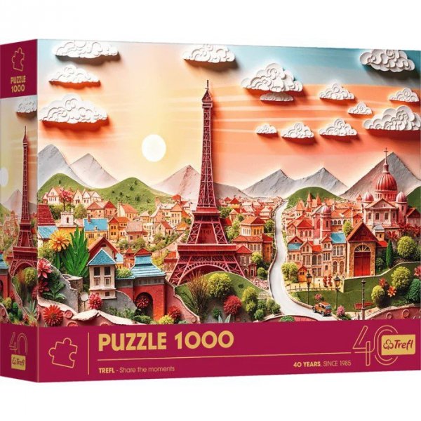 Trefl Puzzle 1000 elementów 40-lecie Paper Art Paryż