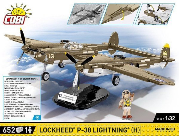 Cobi Klocki Klocki Lockheed P-38H Lightning