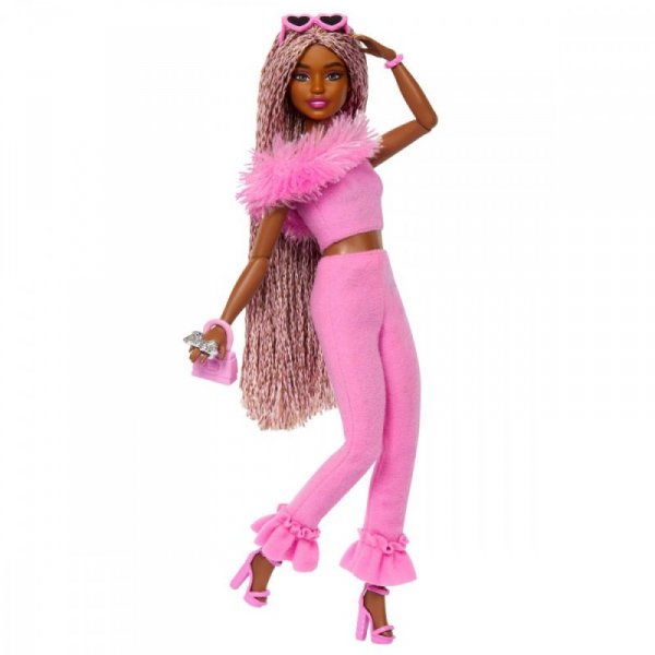 Mattel Lalka Barbie Deluxe Style 4 Różowy komplet z futerkiem