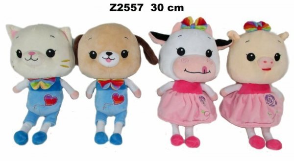 Maskotka Zwierzęta 30cm 4 wzory 163745 SUN-DAY mix cena za 1 szt