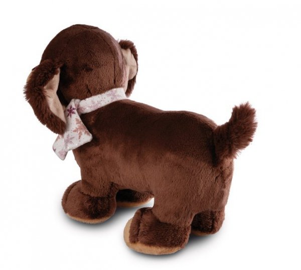 NICI 49312 Maskotka pluszowa Jamnik Skida z szalikiem 22cm stojąca GREEN