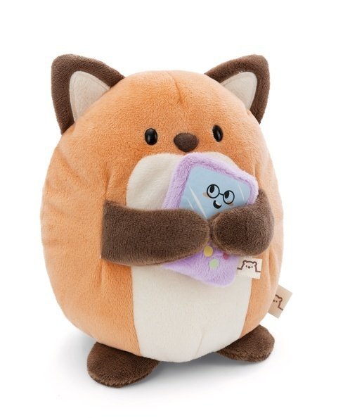 NICI 61151 Maskotka Lis Geeks 16cm z grą wideo w pudełku prezentowym MyMochi