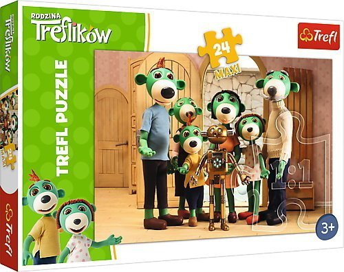PROMO Puzzle 24-Maxi Trefliki Portret rodzinny z Robobotem 14254 Trefl