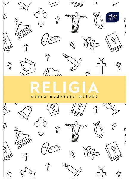 Zeszyt A5 32k kratka Religia p10 INTERDRUK mix cena za 1 szt