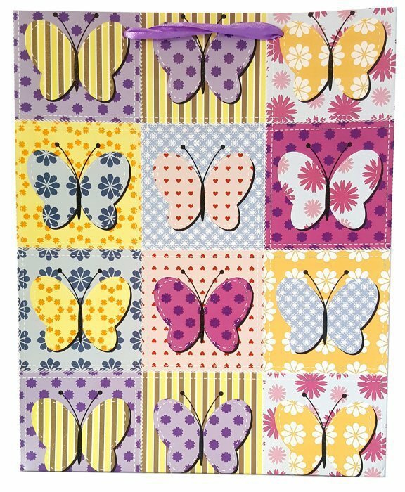 Torebka ozdobna prezentowa 4wz 1223A 31x42x12cm p12, mix cena za 1 szt