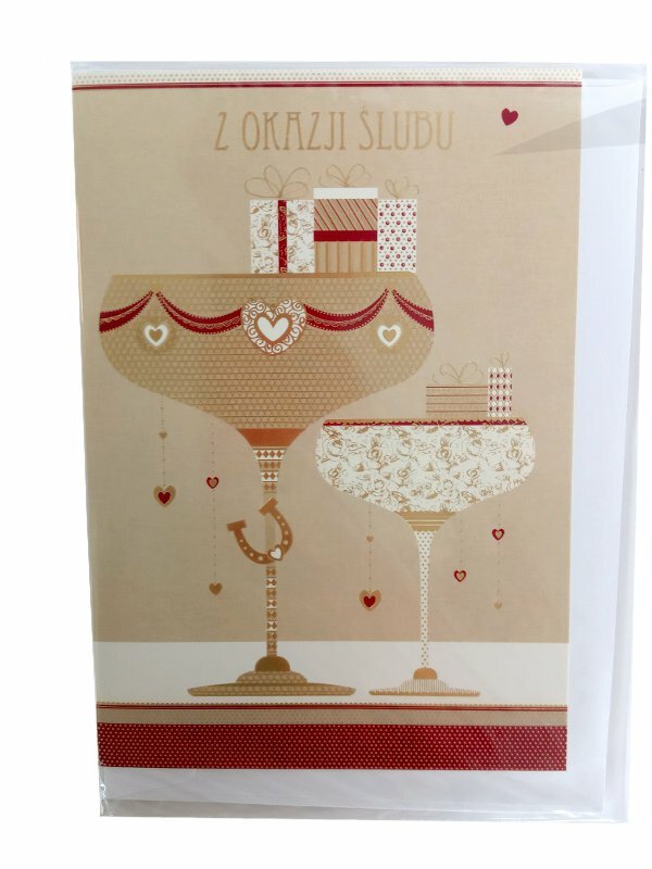 PROMO Karnet złoty Z okazji Ślubu p5 Verte cena za 1szt