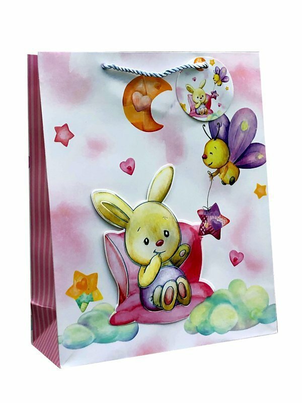 Torebka ozdobna prezentowa Baby 391C 18x23x12cm mix cena za 1 szt