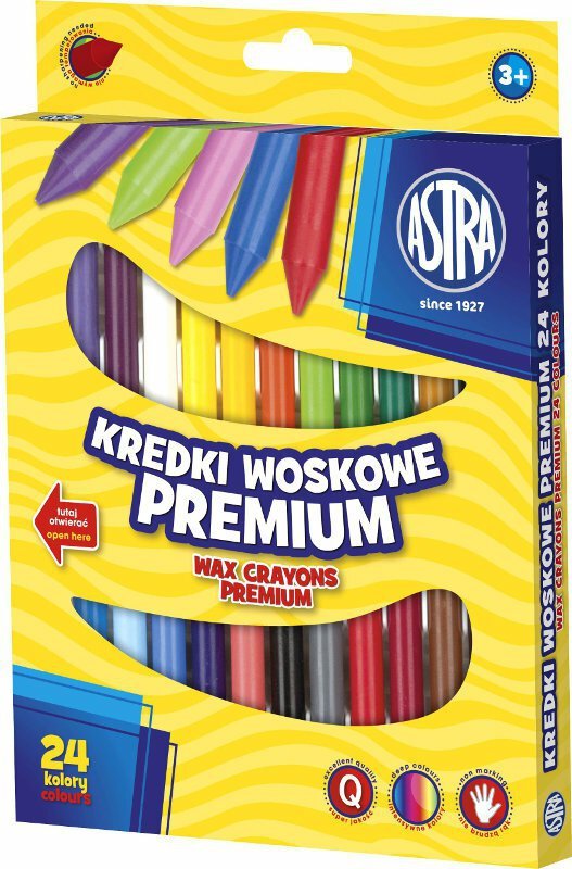 Kredki woskowe 24 kolory Astra 316111003