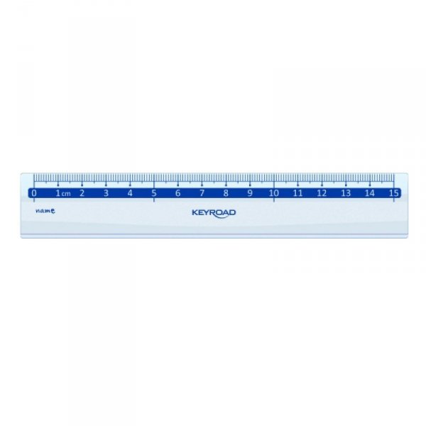 Linijka plastikowa transparentna 15cm Keyroad p48 cena za 1szt