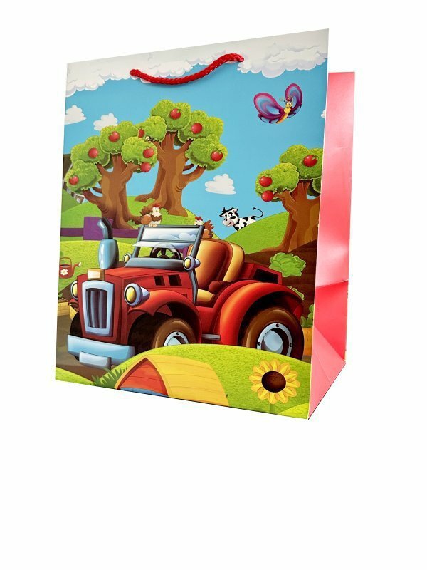 Torebka ozdobna prezentowa 4wz 4606B 26x32x20cm szerokie dno mix cena za 1 szt
