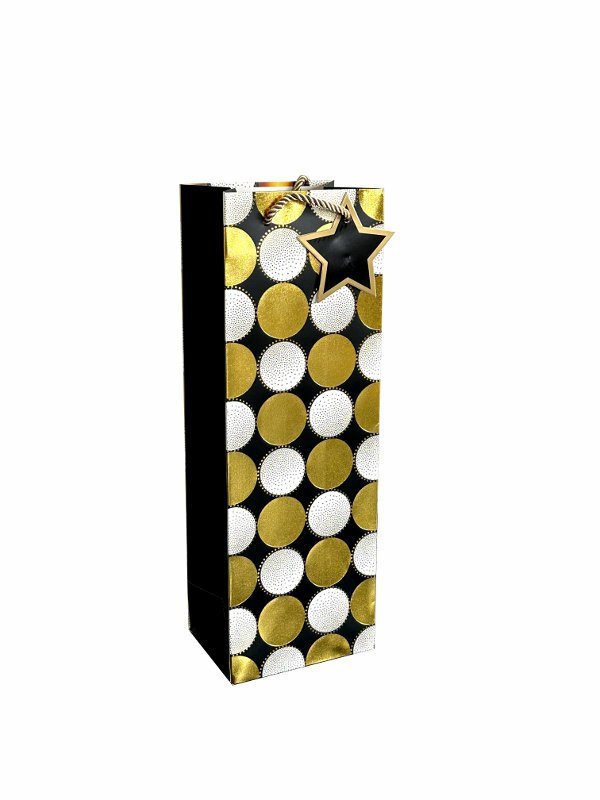 Torebka ozdobna prezentowa butelka 4wz 12x35x9cm 222 mix cena za 1 szt