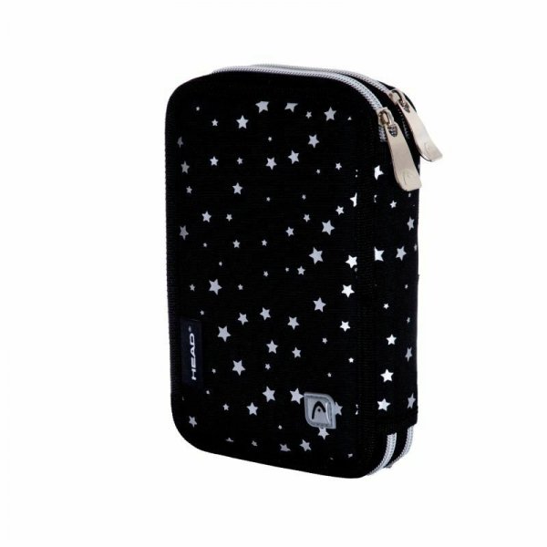 Piórnik podwójny bez wyposażenia Head Glitter Effect Silver Dream AC2