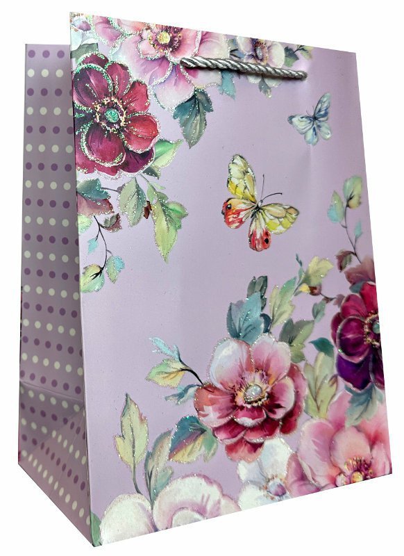 Torebka ozdobna prezentowa Kwiaty JP636A 30x41,5x12cm mix cena za 1 szt