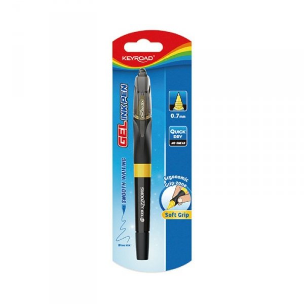 Długopis żelowy KEYROAD SMOOZZY Writer 0,7mm blister 3wz, mix cena za 1 szt