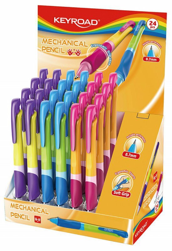 Ołówek automatyczny KEYROAD SMOOZZY Writer 0,7mm p24, mix cena za 1 szt