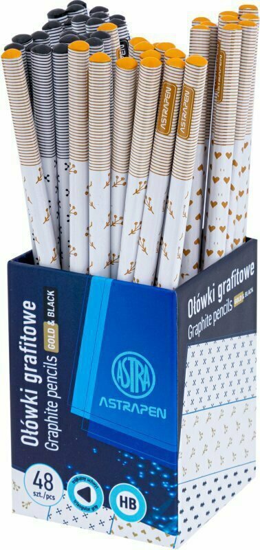 Ołówek grafitowy trójkątny HB ASTRAPEN Gold and Black 206023006 p48