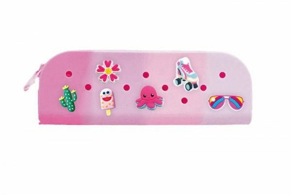 PROMO Piórnik z wpinkami różowy STN 9117