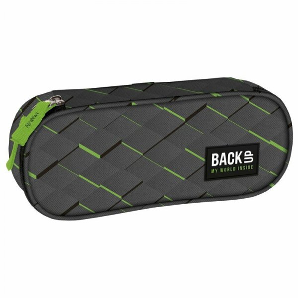 Piórnik owalny BACKUP 5 model A53 pikselowe kwadraciki Derform
