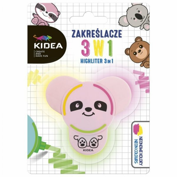 Zakreślacz z figurką 3w1 Kidea mix cena za 1 szt