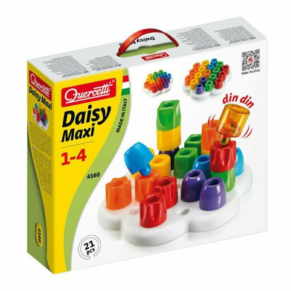 Układanka dla malucha Daisy Maxi duże klocki z grzechotką 21el. 4160 QUERCETTI p6