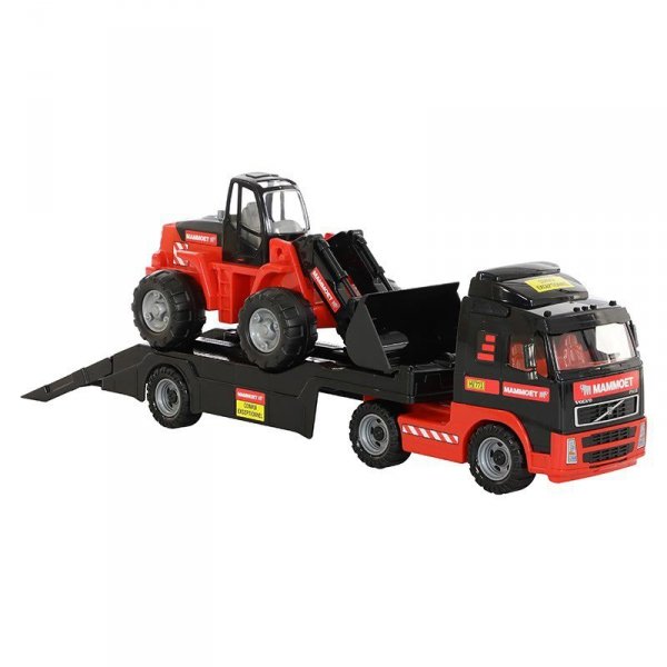 Polesie 56733 MAMMOET Volvo - samochód holownik + ładowarka w siatce