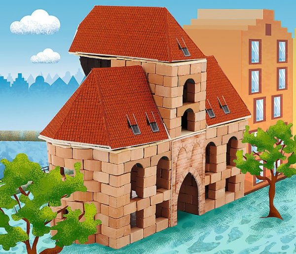 Brick Trick Buduj z cegły Podróże Żuraw Gdański XL 61385 Trefl