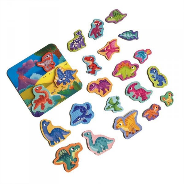 promo Puzzle magnetyczne Dinozaury z tablicą RK2090-03 magnesy