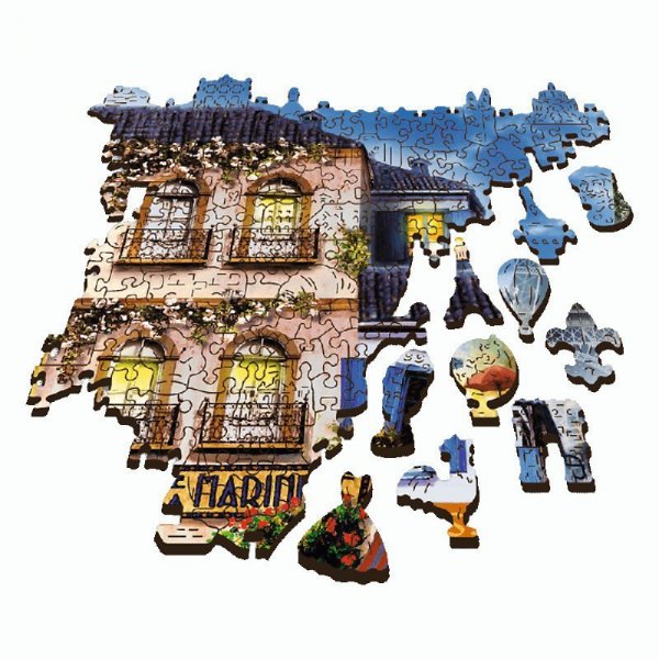 Puzzle 1000el drewniane - Francuska uliczka 20142 Trefl