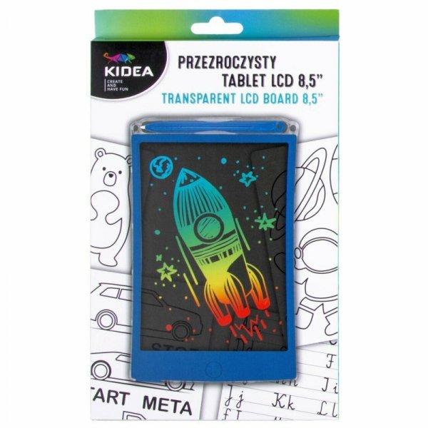 Przezroczysty tablet LCD B Kidea niebieski