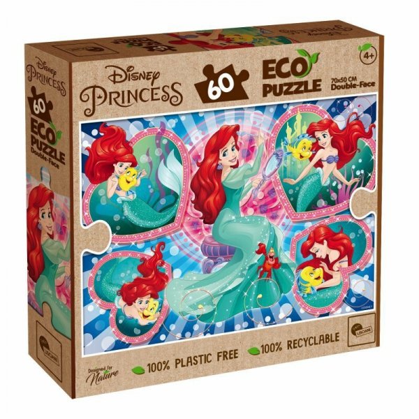 Puzzle dwustronne 60el eko Mała Syrenka 91874 LISCIANI p12