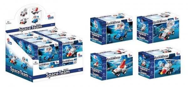 PROMO Klocki konstrukcyjne Alleblox Space pojazd kosmiczny 30-35el p12 mix cena za 1 szt
