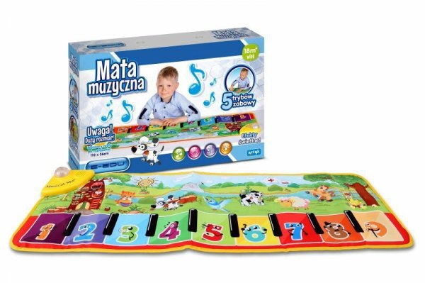 Mata muzyczna efekty świetlne i dźwiękowe 5 trybów zabawy EDU&FUN 126352 Artyk
