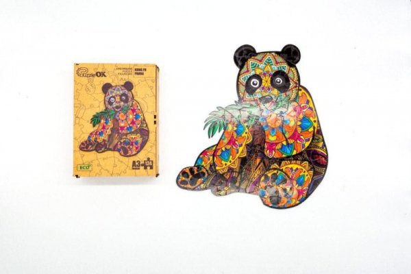 PROMO Puzzle drewniane Kung Fu Panda PuzA3-01211