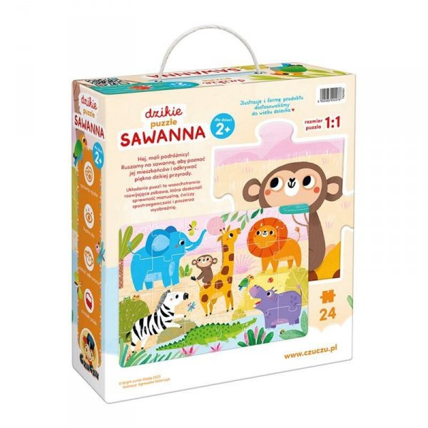 CzuCzu Dzikie puzzle Sawanna 24el 2+