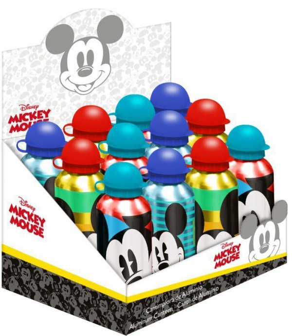 PROMO Bidon aluminiowy 500ml mix Myszka Miki Mickey Mouse MI50002DT Kids Euroswan cena za 1 szt p12 butelka na wodę