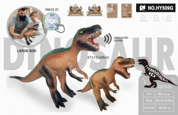 PROMO Dinozaur z dźwiękiem HY509G mix cena za 1 szt