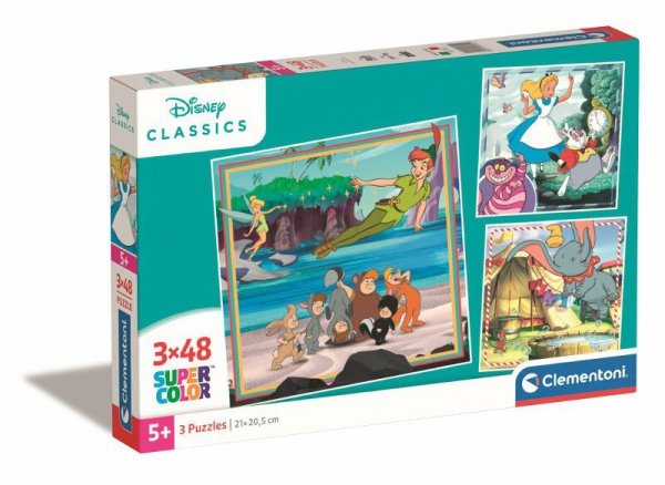 PROMO Clementoni Puzzle 3x48el SuperColor square Disney Classic 25302