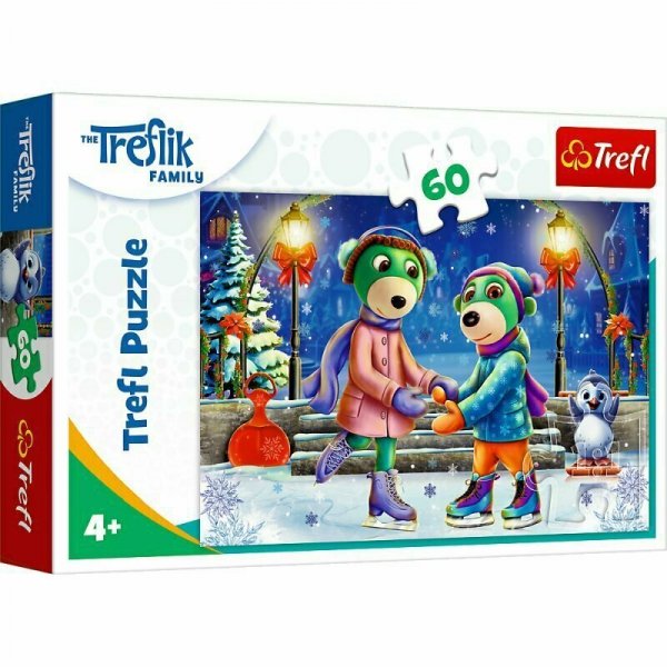 Puzzle 60el Zima u Trelików. Rodzina Treflików 17383 Trefl