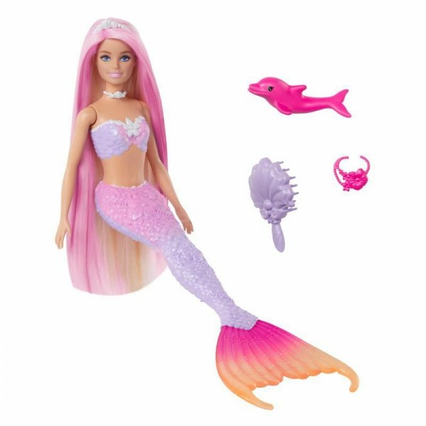 Barbie Lalka Malibu Syrenka Zmiana koloru HRP97 MATTEL