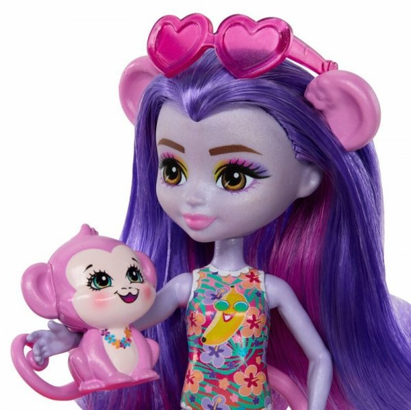 PROMO Enchantimals Tropikalny basen Zestaw + Lalka małpka HTW73 MATTEL