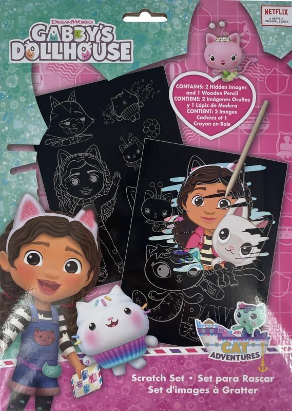 Zestaw kreatywny - wydrapywanka Koci Domek Gabi. Gabby&#039;s Dollhouse GD00084 Kids Euroswan