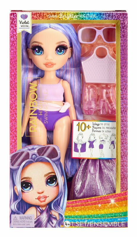 MGA Lalka Rainbow High w stroju kąpielowym Swim & Style Violet Willow (Purple) 507314 p2