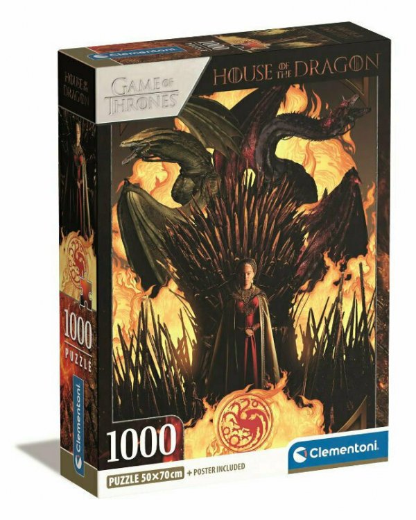 PROMO Clementoni Puzzle 1000el Compact House of The Dragon 39904