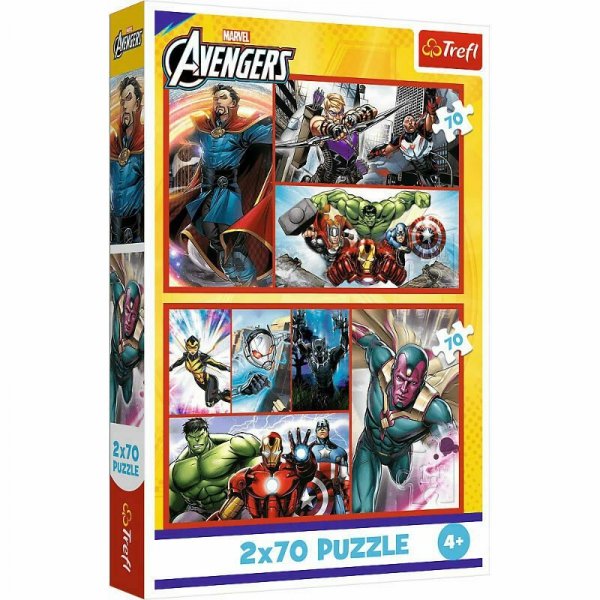 Puzzle 2x70el Zostań bohaterem. Marvel Avengers 34439 Trefl