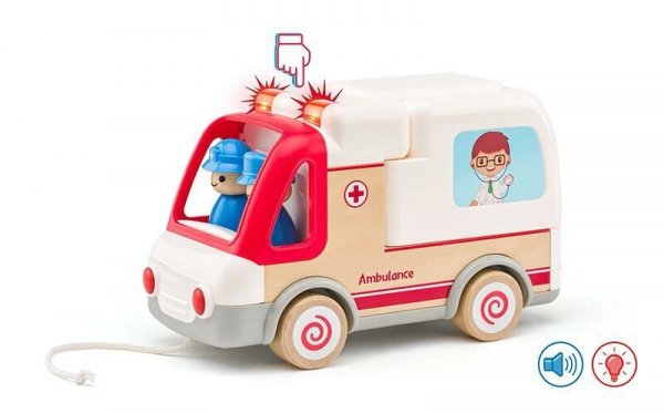 Samochód karetka z dźwiękami i światłem 92053 Woody