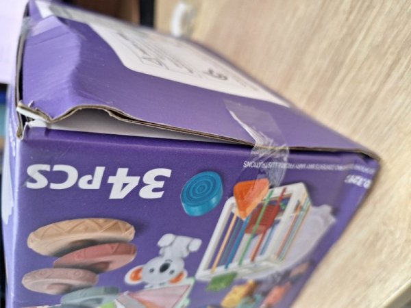 Zabawki Sensoryczne Miękkie klocki 6w1, Gryzak, Sensoryczna Wieża Karty Dla Dzieci Przecena 1